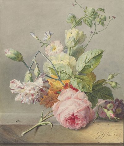 Floral Still Life, c.1800-25 by Georgius Jacobus Johannes van Os